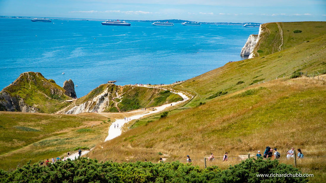 Walking from Durdle Door to Lulworth Cove