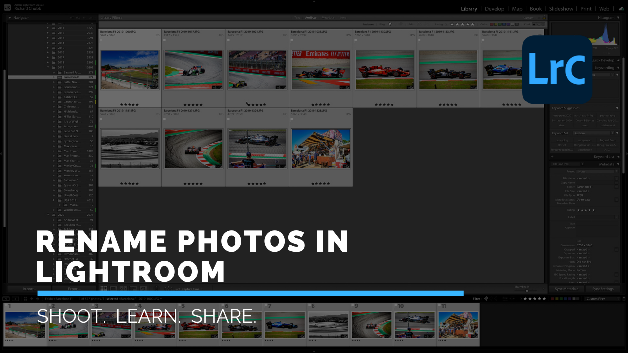 How to Change Names of photos in Lightroom – FAST & EASY